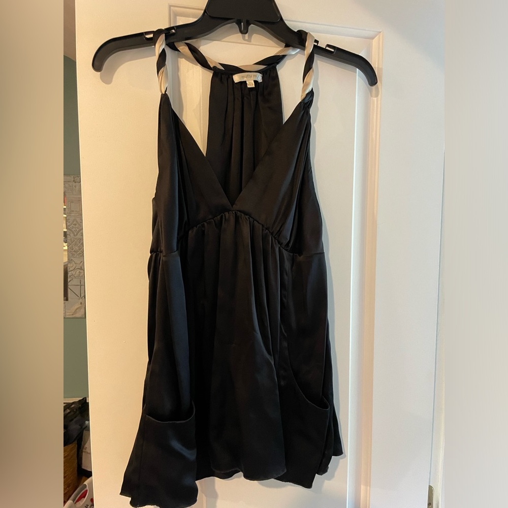 Matty M silk tank with pockets